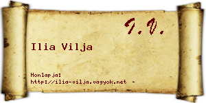 Ilia Vilja névjegykártya